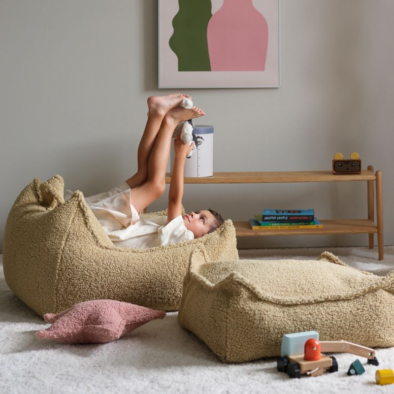 Fauteuil pouf et repose-pieds Matcha molletonné Wigiwama Ambiance 7