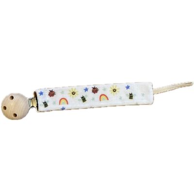 Attache-sucette universel tissu Abeilles Le Biberon Français
