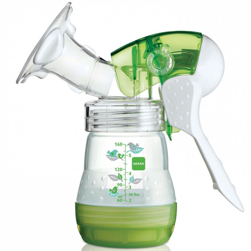 Tire-lait manuel vert et ses accessoires MAM