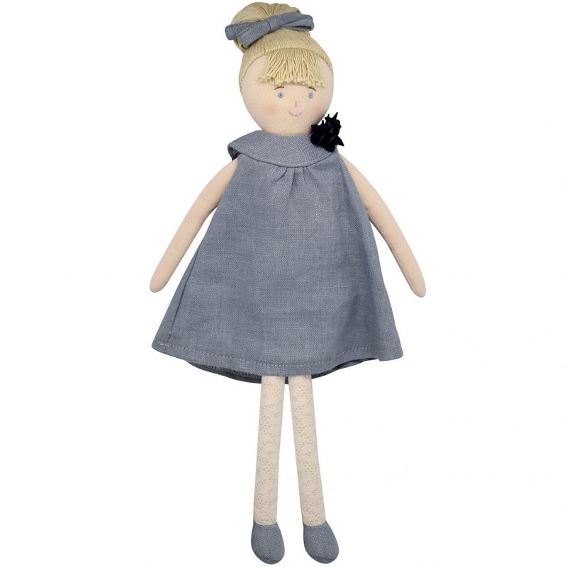 Poupée souple en lin bleu gris (30 cm) Trousselier