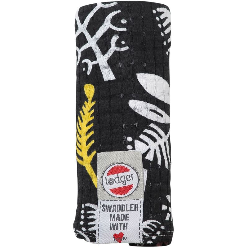 Maxi lange noir Raven Botanimal (120 x 120 cm) Lodger