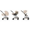 Duo MIOS 2026 Poussette citadine avec nacelle pliable et Châssis Matt Black Cozy Beige Cybex Produit 4