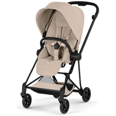 Duo MIOS 2026 Poussette citadine avec nacelle pliable et Châssis Matt Black Cozy Beige