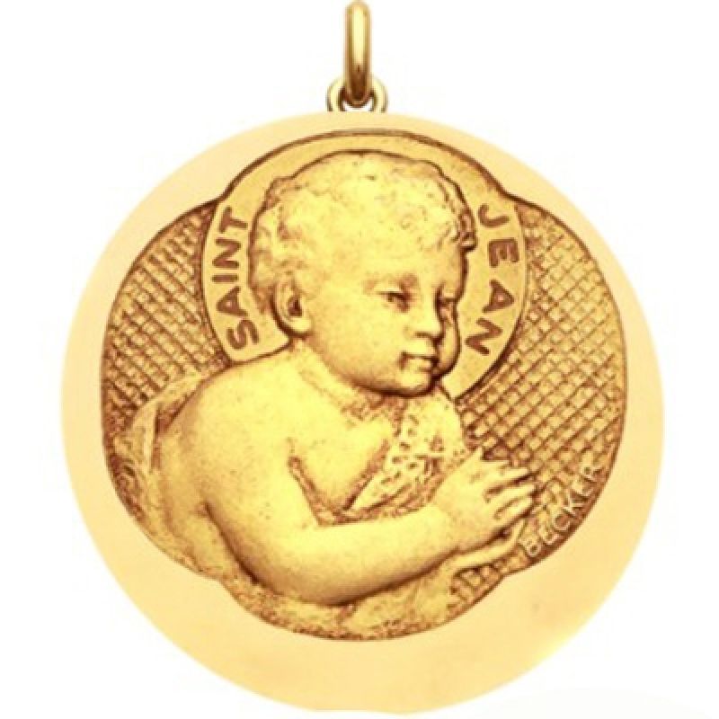 Médaille Saint Jean (or jaune 750°) Becker