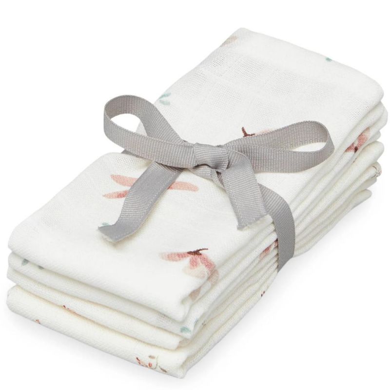 Lot de 4 gants de toilette en coton bio Poppies-Windflower Cam Cam Copenhagen