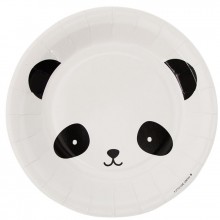 Assiettes en carton panda (12 pièces)  par A Little Lovely Company