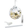 Boule de Noël transparente avec kit empreinte confettis argent et doré  par Baby Art