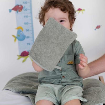 Gant de toilette en éponge Vert