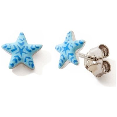 Boucles d'oreilles Etoile Bleue (argent 925)