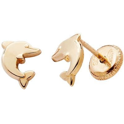 Boucles d'oreilles Dauphin (or jaune 375°)