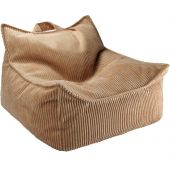 Fauteuil pouf Toffee velours côtelé