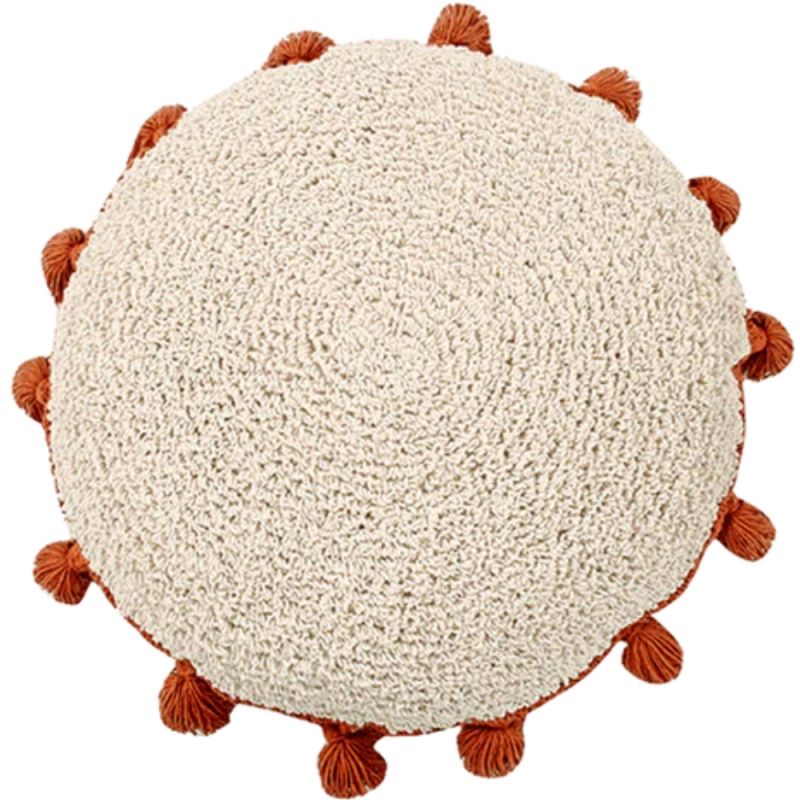 Coussin rond à pompons Circle terracotta (48 cm) Lorena Canals Produit 2