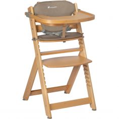 Chaise haute évolutive Timba Natural Wood avec coussin - Bébé Confort