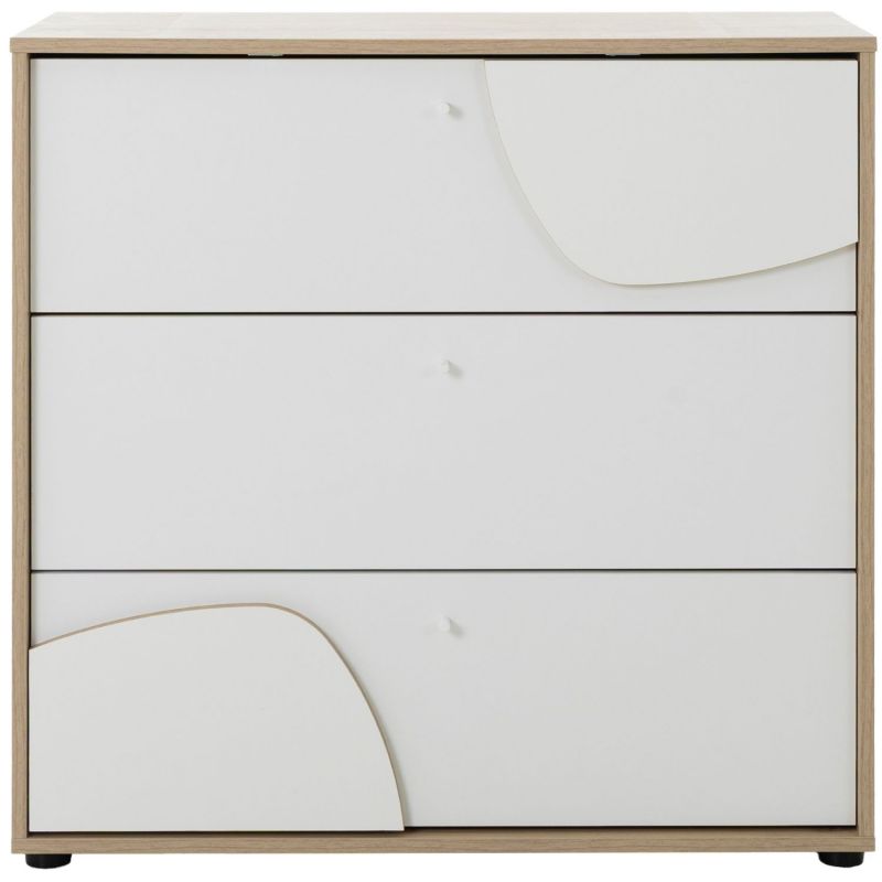 Trio Lit 70x140 cm et Commode 3 tiroirs + Armoire 2 portes Châtaignier naturel Basile Galipette Produit 4