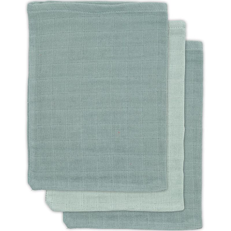 Lot de 3 gants de toilette en bambou Ash green vert Jollein