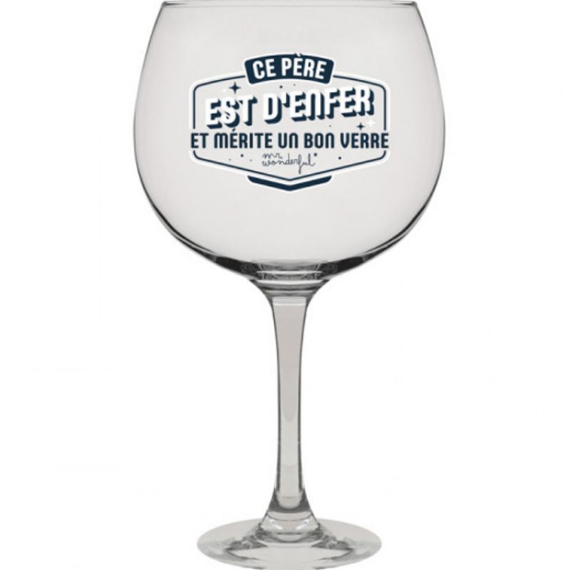 Verre ballon Ce père est d'enfer et mérite un bon verre Mr. Wonderful