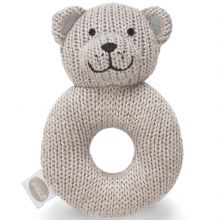 Hochet anneau Natural knit ours taupe  par Jollein
