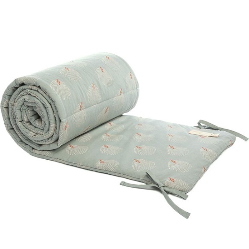 Tour de lit White Gatsby Antique Green (pour lits 60 x 120 ou 70 x 140 cm) Nobodinoz