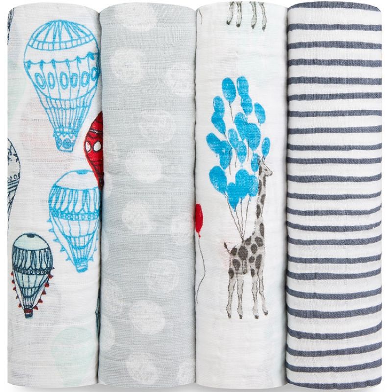 Lot de 4 maxi langes classiques Dream ride (120 x 120 cm) aden + anais