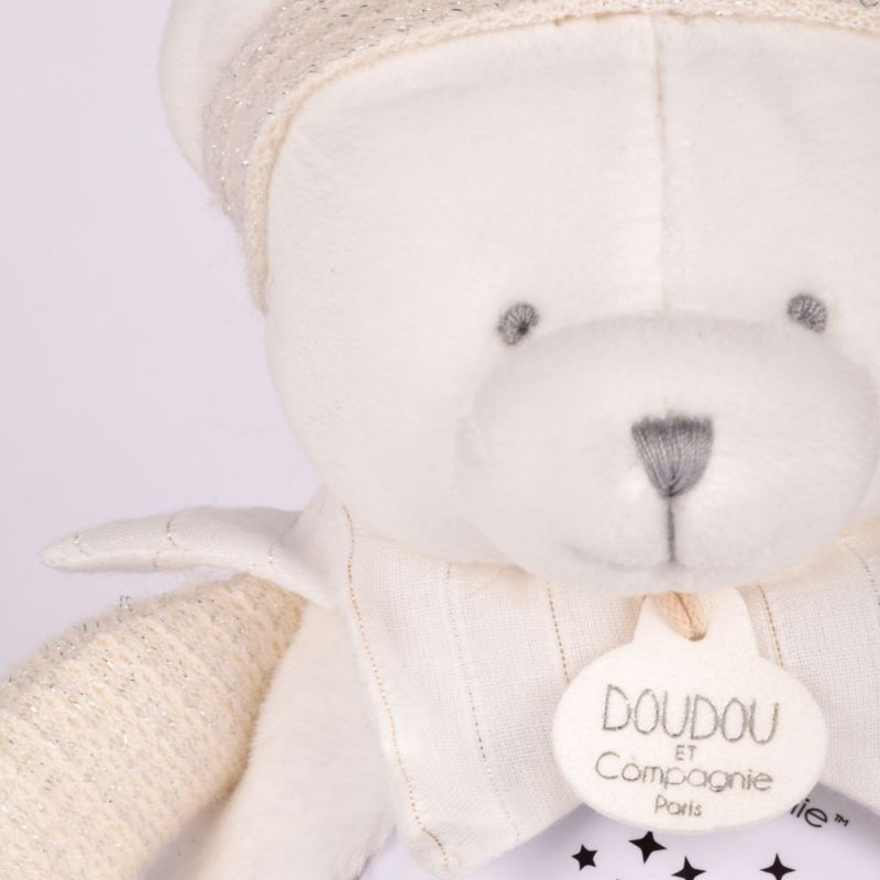 Veilleuse musicale projection d'étoiles ours blanc Doudou et Compagnie Ambiance 7