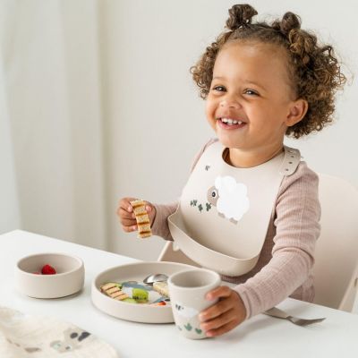 Coffret repas ventouse Tiny farm Sable