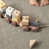 Train blocs de construction avec cubes naturel  par Kid's Concept