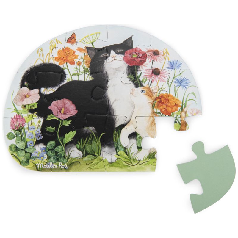 4 mini puzzles des animaux (4x12 pièces) Le Jardinier Le Jardin du Moulin Moulin Roty Produit 3