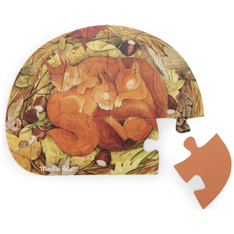 4 mini puzzles des animaux (4x12 pièces) Le Jardinier Le Jardin du Moulin Moulin Roty Produit 5