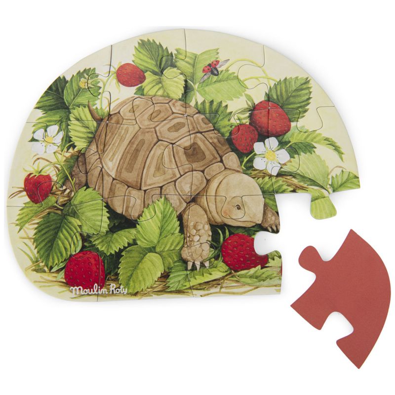 4 mini puzzles des animaux (4x12 pièces) Le Jardinier Le Jardin du Moulin Moulin Roty Produit 6