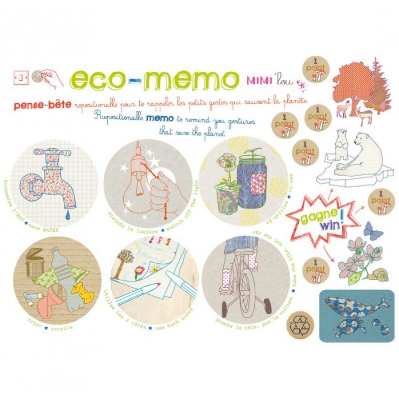 Stickers repositionnables Eco-mémo Mimi'lou