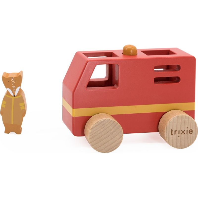 Petit camion de pompier en bois All animals Trixie
