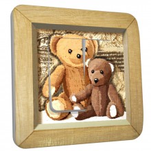 Interrupteur décoré double Maman et Bébé ours  par DKO Interrupteur