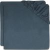 Lot de 2 draps housses de berceau bleu jean (40 x 80 cm)  par Jollein