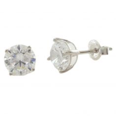 Boucles d'oreilles puces 4 mm (argent) - Baby bijoux