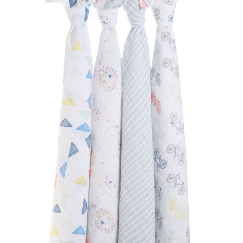 Lot de 4 maxi langes classiques Leader of the pack (120 x 120 cm) aden + anais