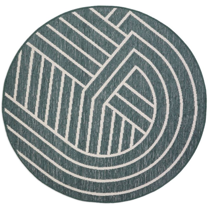 Tapis rond Elodia vert (130 cm) Nattiot