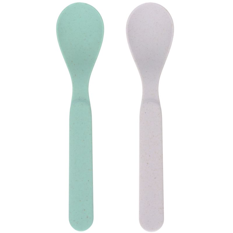 Lot de 4 cuillères en bambou gris et turquoise Lässig