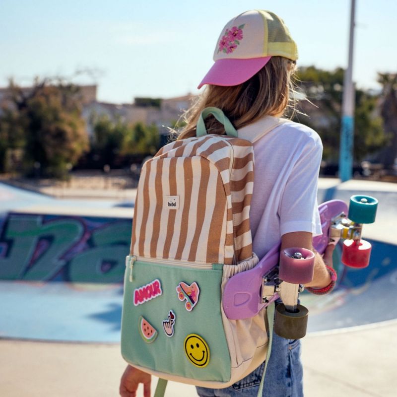 Sac à dos Kids enfant Camel rayé BEBEL Ambiance 4