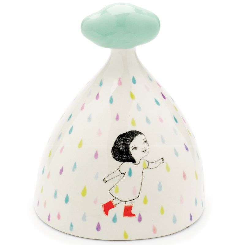 Tirelire petite fille Pluie colorée Djeco