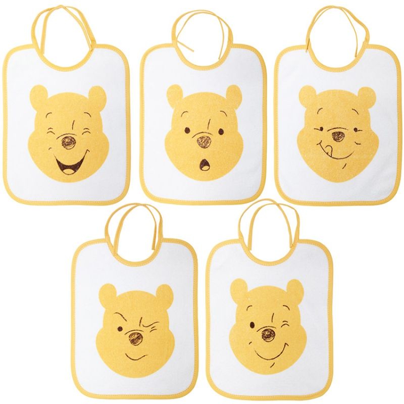 Bavoir à nouer Winnie l'ourson (lot de 5) Babycalin