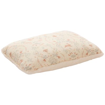 Coussin déco fausse fourrure angora ivoire et jardin enchanté (30x40 cm) BB & Co