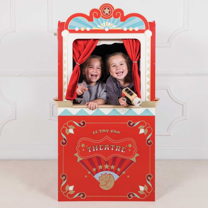 Théâtre de marionnettes rétro en bois FSC Le Toy Van Ambiance 2