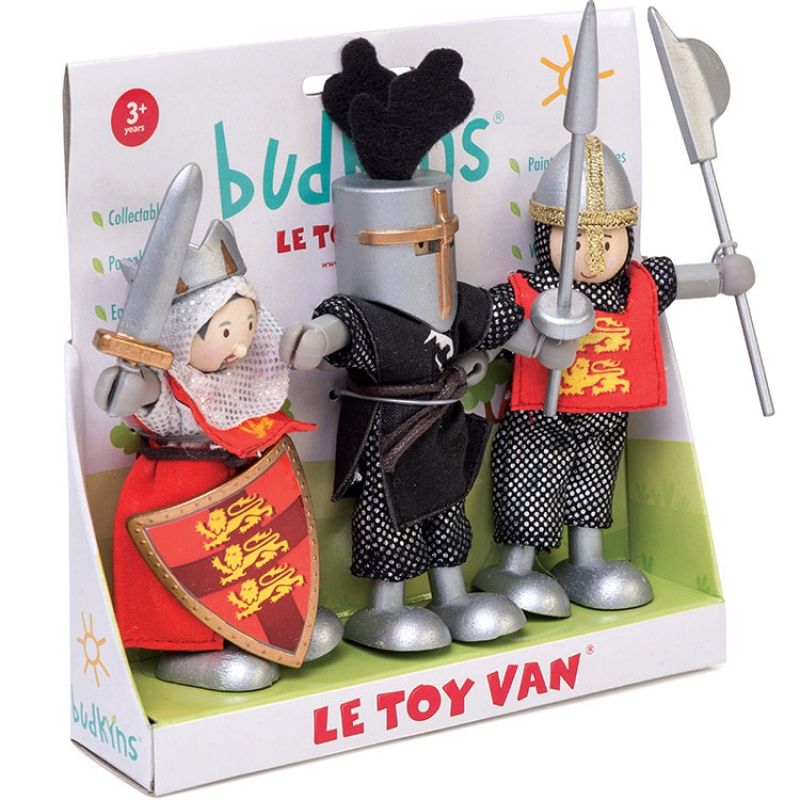 Lot de 3 figurines chevaliers des Croisades (9 cm) Le Toy Van