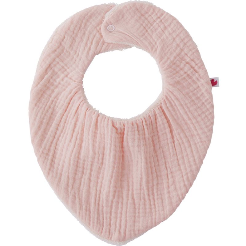 Bavoir bandana bambou réversible rose blush BB & Co