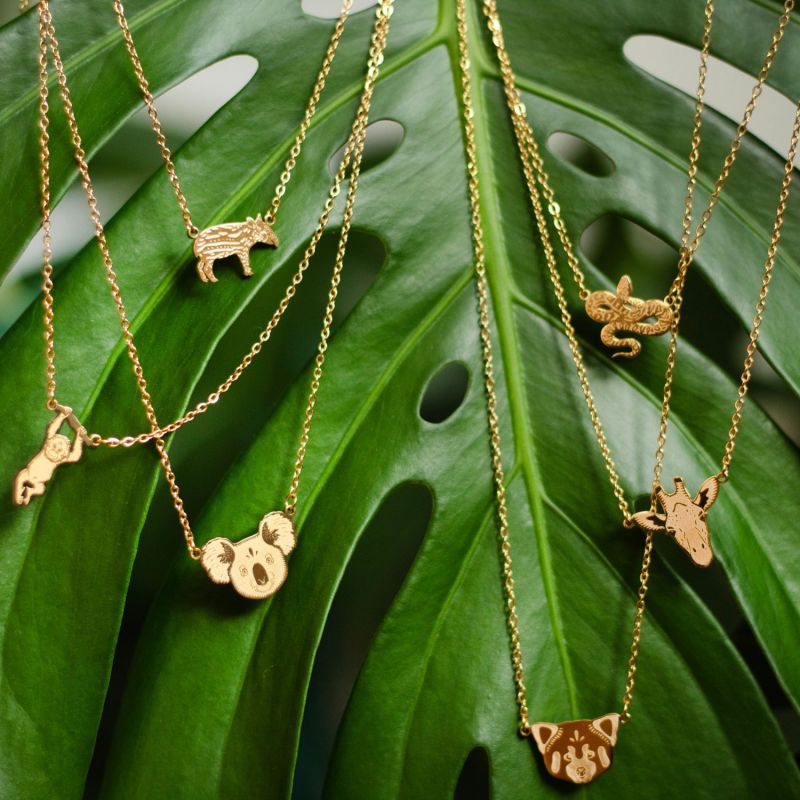 Collier Girafe (Plaqué or 18 carats) Mava Ambiance 2