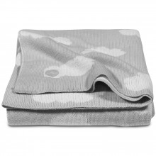Grande couverture en tricot nuage gris (100 x 150 cm)  par Jollein