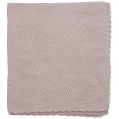 Couverture tricot bébé rose (75 x 100 cm) - Pasito a pasito