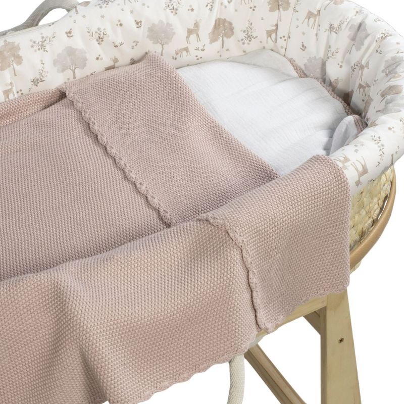 Couverture tricot bébé rose (75 x 100 cm) Pasito a pasito Produit 3