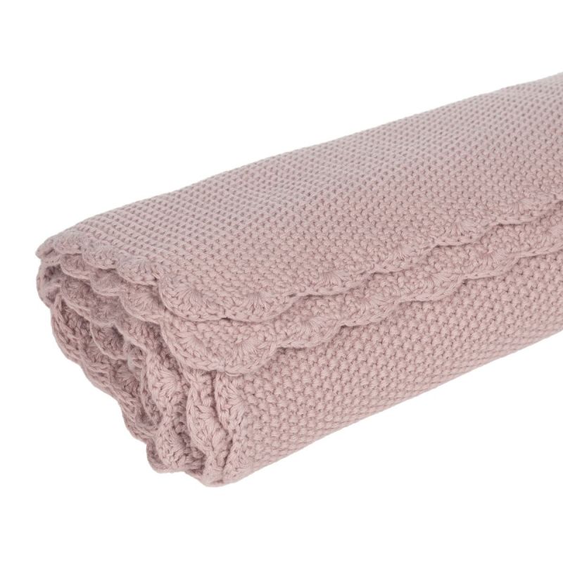 Couverture tricot bébé rose (75 x 100 cm) Pasito a pasito Produit 5