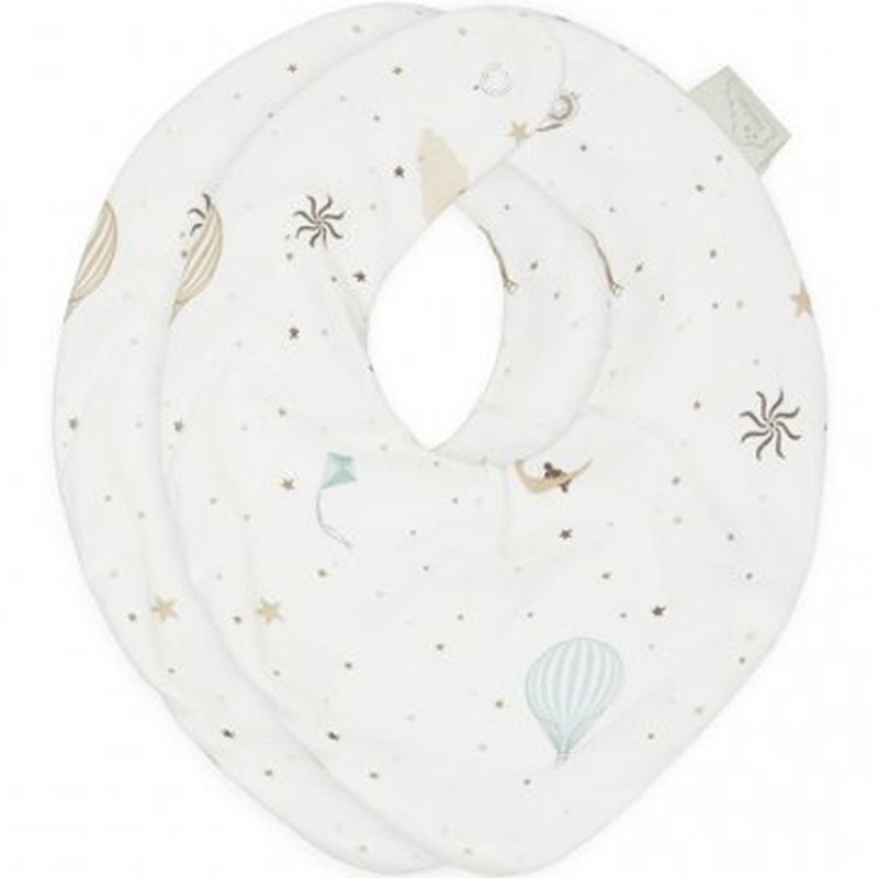 Lot de 2 bavoirs bandanas en coton bio Dreamland Cam Cam Copenhagen